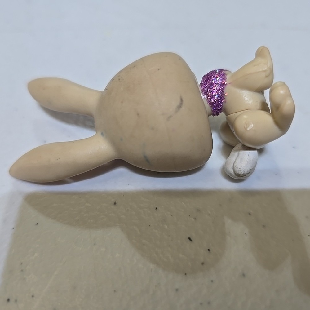 Littlest Pet Shop Authentic # 2208 Cream Magenta Pink Glitter Rabbit Green Eyes - Picture 3 of 5